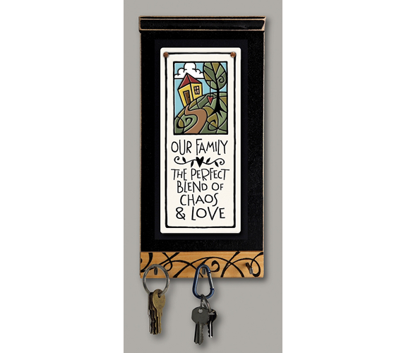 Ceramic Tiles - Key Holder "Our Family"